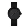 D38 black case black leather strap tube watch leff amsterdam design by piet hein eek front 1
