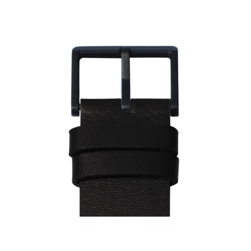 D42 black case black leather strap tube watch leff amsterdam design by piet hein eek detail