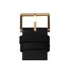 D42 brass case black leather strap tube watch leff amsterdam design by piet hein eek detail