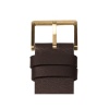 D42 brass case brown leather strap tube watch leff amsterdam design by piet hein eek detail