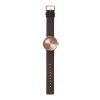 D38 rose gold case brown leather strap tube watch leff amsterdam design by piet hein eek total v2