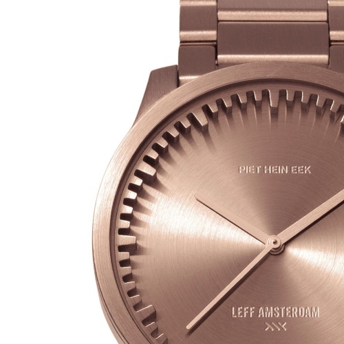 S38 rose gold tube watch leff amsterdam design by piet hein eek detail