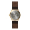 LEFF amsterdam tube watch T40 White brass Stainless steel case 40mm unisex with brown leather strap