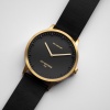 LEFF amsterdam tube watch T40 Black Brass Stainless steel case 40mm unisex with black leather strap